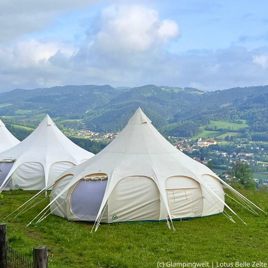 hain zelte Lotus Belle 6m Hybrid Deluxe Glamping Zelt – Lotus Belle Zelte: Lotus Belle Tents Europe