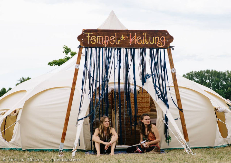 zelt müffelt Lotus Belle 6m Hybrid Deluxe Glamping Zelt