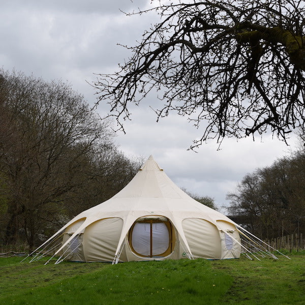 Lotus Belle 6m Hybrid Deluxe Glamping Zelt – Lotus Belle Zelte: Lotus Belle Tents Europe