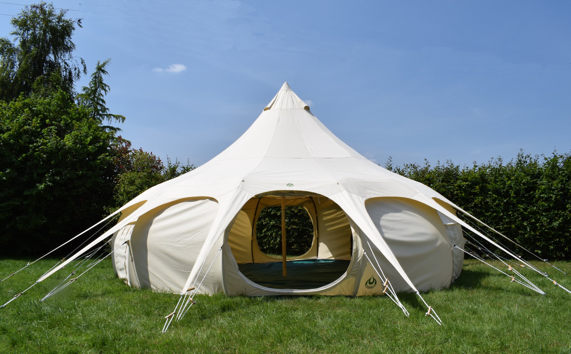 Lotus Belle 6m Hybrid Deluxe Glamping Zelt – Lotus Belle Zelte: Lotus Belle Tents Europe