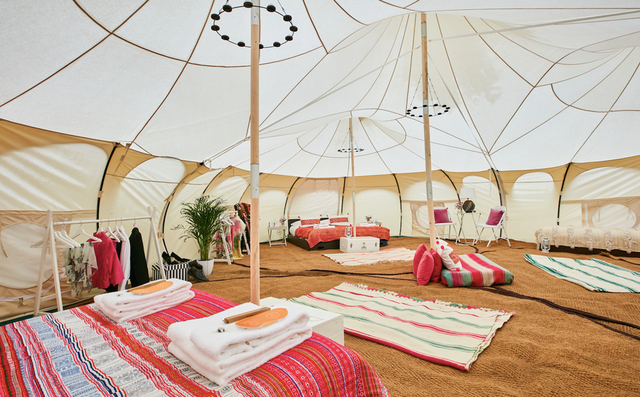 Lotus Belle Mahal Luxus Glamping Zelt Innenraum Hotel