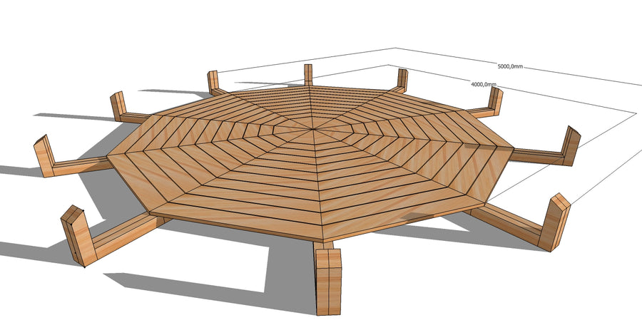 Holzpodest für Glampingzelte